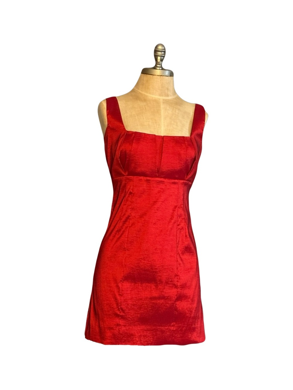 Calvin Klein Red Square-Neck Mini Dress Size 6